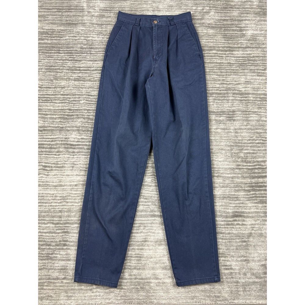 Vintage Duck Head Pants Juniors 7‎ Blue Pleated Chino Made in USA